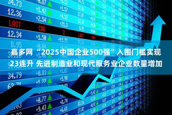 嘉多网 “2025中国企业500强”入围门槛实现23连升 先进制造业和现代服务业企业数量增加